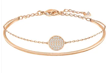 2021 Salg af Fashion smykker i Guld Moran Armbånd Dobbelt Krystal Ring Combo charme armbånd Krystaller Fra Swarovskis for kvinder gave 3020