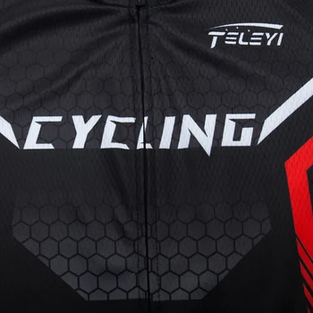 2021 sort TELEYI Pro Cykel Team Korte Ærmer Maillot Ciclismo Mænds Trøje Sommeren åndbar Cykling Tøj Sæt 2