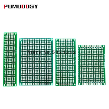 20pcs/masse 5x7 4x6 3x7 2x8cm Dobbelt Side Prototype Diy Universal Trykte Kredsløb PCB Board Protoboard Til Arduino Grøn/Blå 1