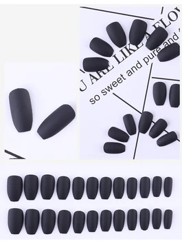 24Pcs Genanvendelige Falske Negle Kunstige Tips til Dekoreret med Mønstre Tryk På Falske Negle Kunst Dekoration Falske Udvidelse Tips 3