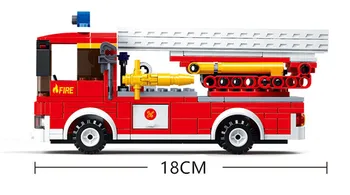 269Pcs Stige brandbil City Redning Bilen byggesten Sætter Børn Technic Playmobil Mursten Pædagogisk Legetøj for Børn 1
