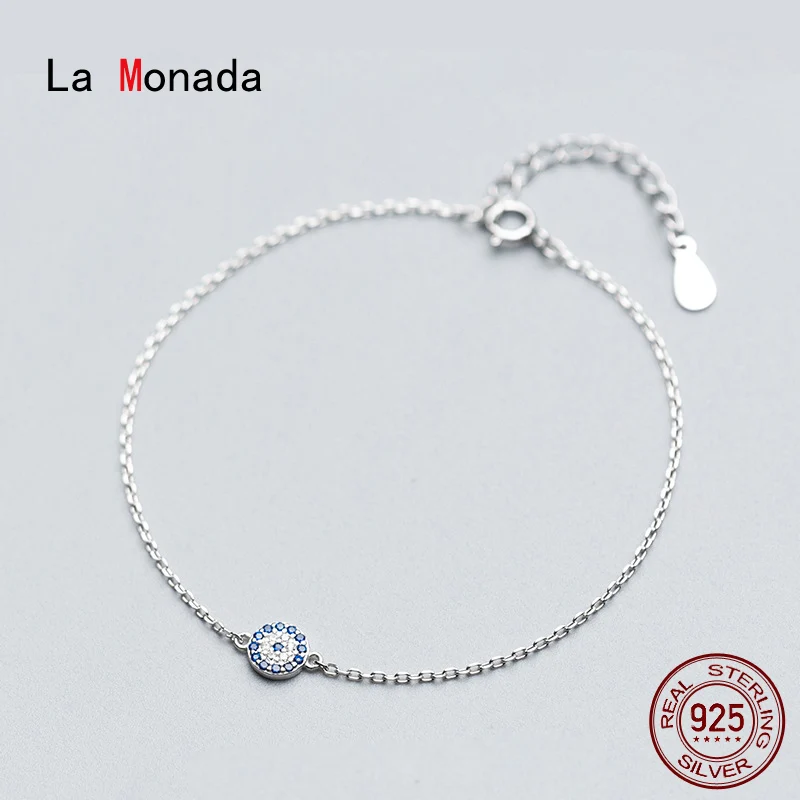 La Monada Runde Øjne, Fine Sølv 925 Smykker Armbånd Kvinde Kvinde Kæde Minimalistiske Armbånd Til Kvinder 925 Sterling Sølv 1