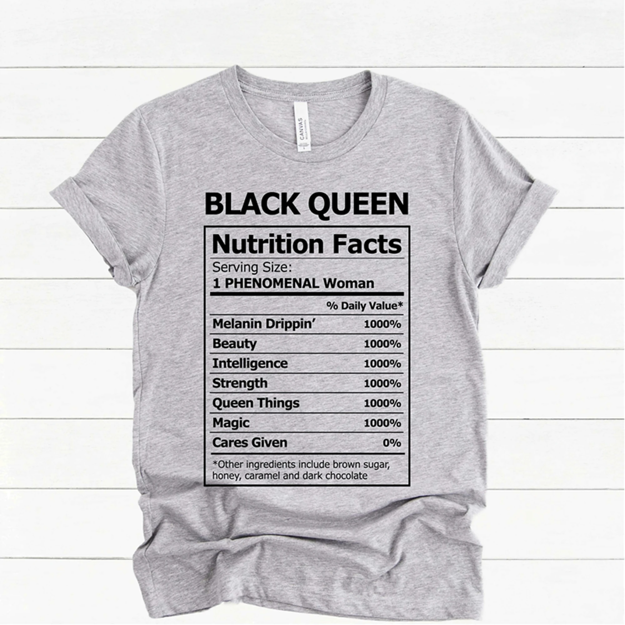 2020 Black Queen Ernæringsmæssige Forhold T-Shirt Sort Pige Magi Shirt Kvinder Melanin Shirts Black Power Dronning Graphic Tee 1
