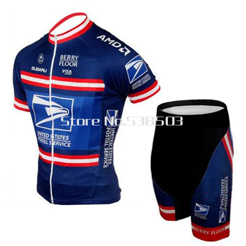 2021 United States postal service Trøje Korte Ærmer sæt Cykel-shirt Bib Shorts Kits Mtb cykel Maillot Ciclismo 1