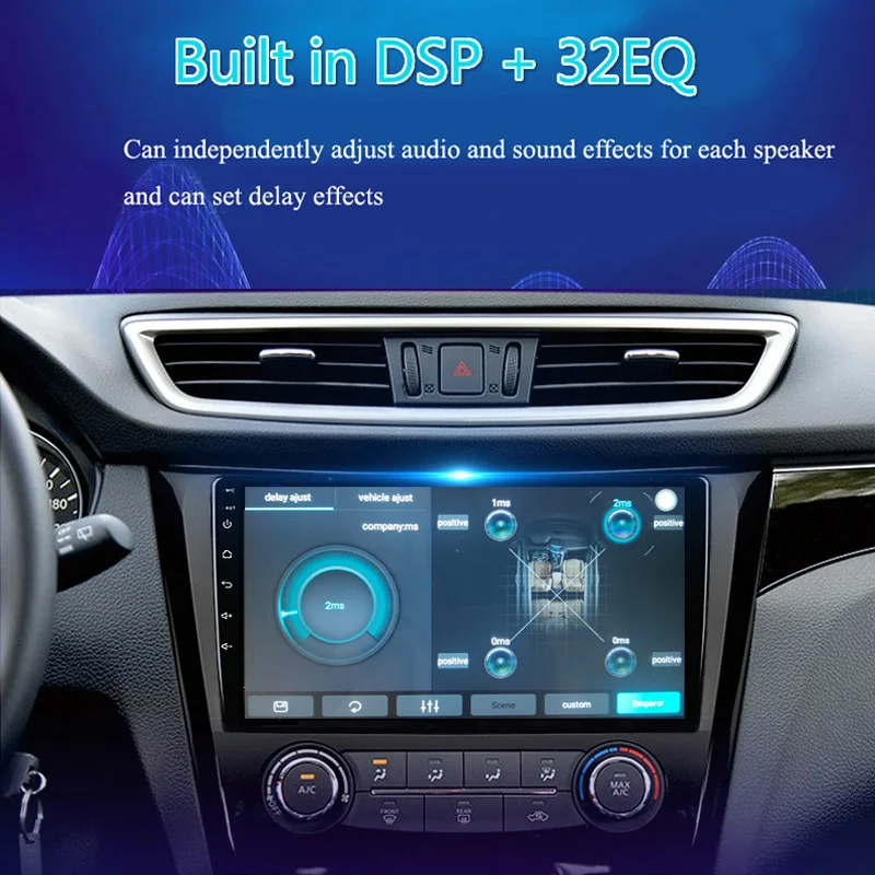 2 din-8 core android 10 bil radio auto stereo for Volkswagen, VW polo 6r sedan 2008-navigation GPS DVD Multimedie-Afspiller 1