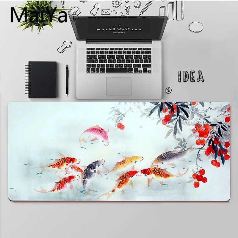 Maiya Top Kvalitet Kinesisk stil art DIY Design Mønster Spil musemåtte Gratis Fragt Stor musemåtte Tastaturer Mat 1