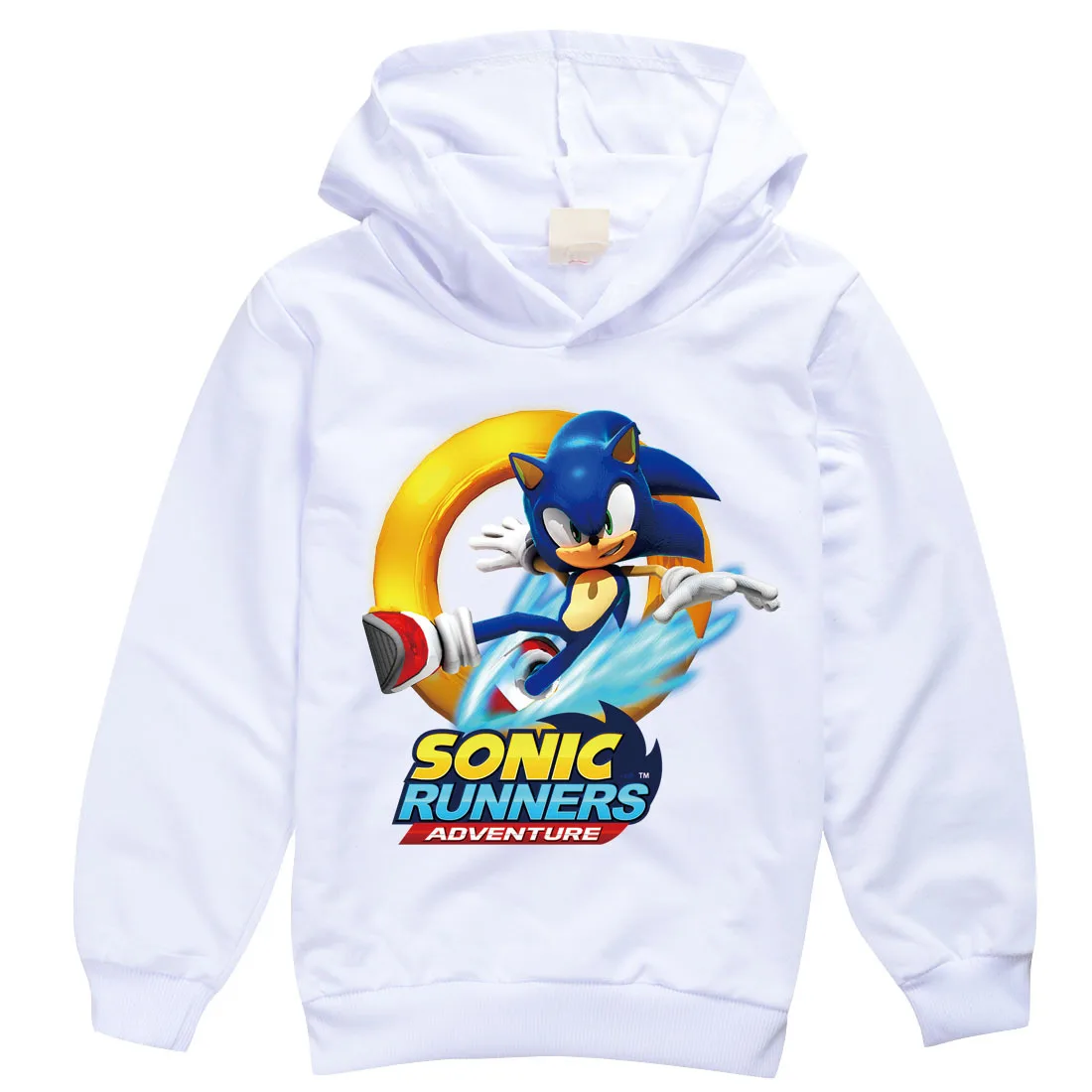 Super Sonic Animationsfilm Hættetrøjer Børn tøj med Lange Ærmer Pullover Tegnefilm Træningsdragt, Sweatshirt Hætte Afslappet familie Top t-shirts 1
