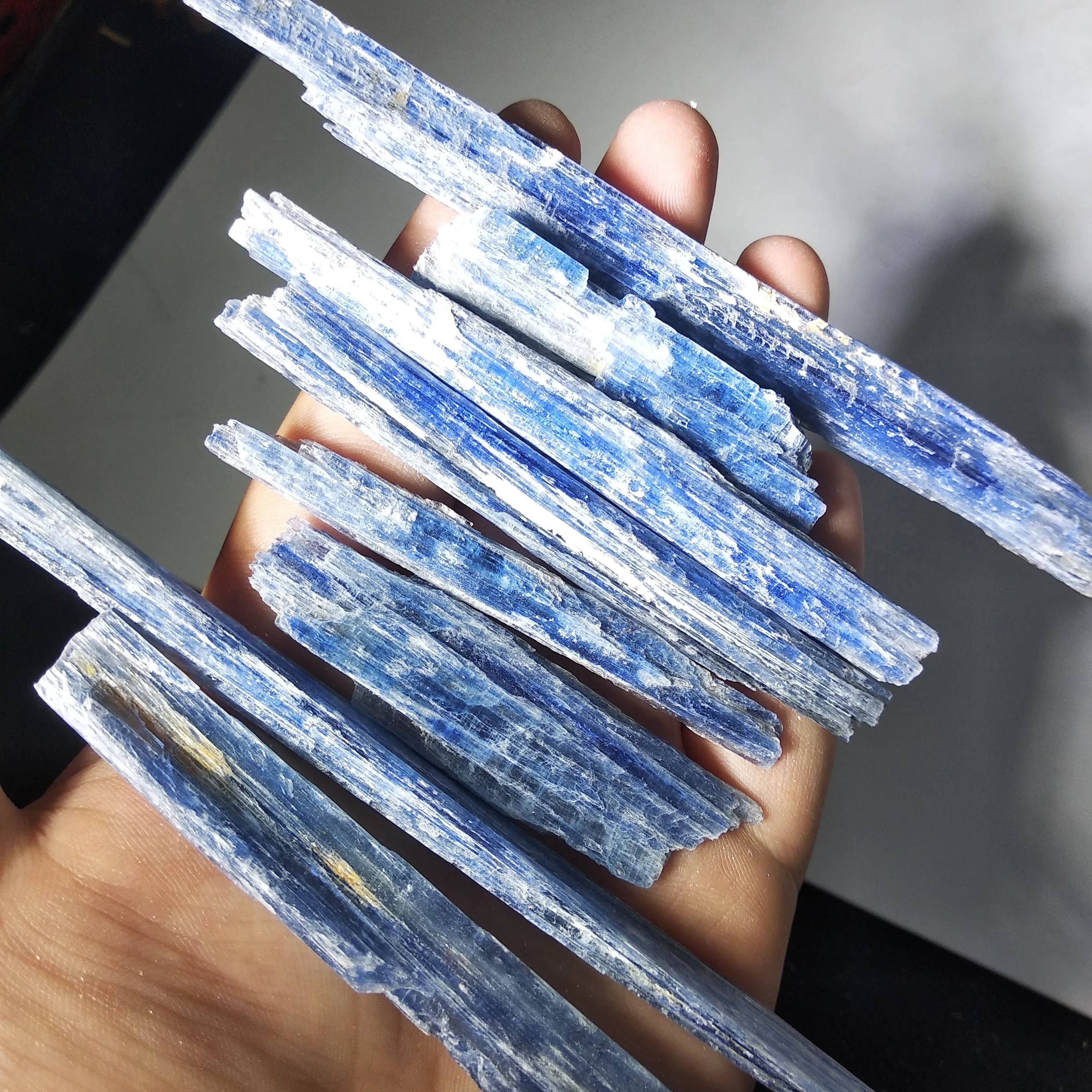 100g naturlige sjældne blå krystal naturlige Kyanite hård sex perle sten mineral prøve healing 1