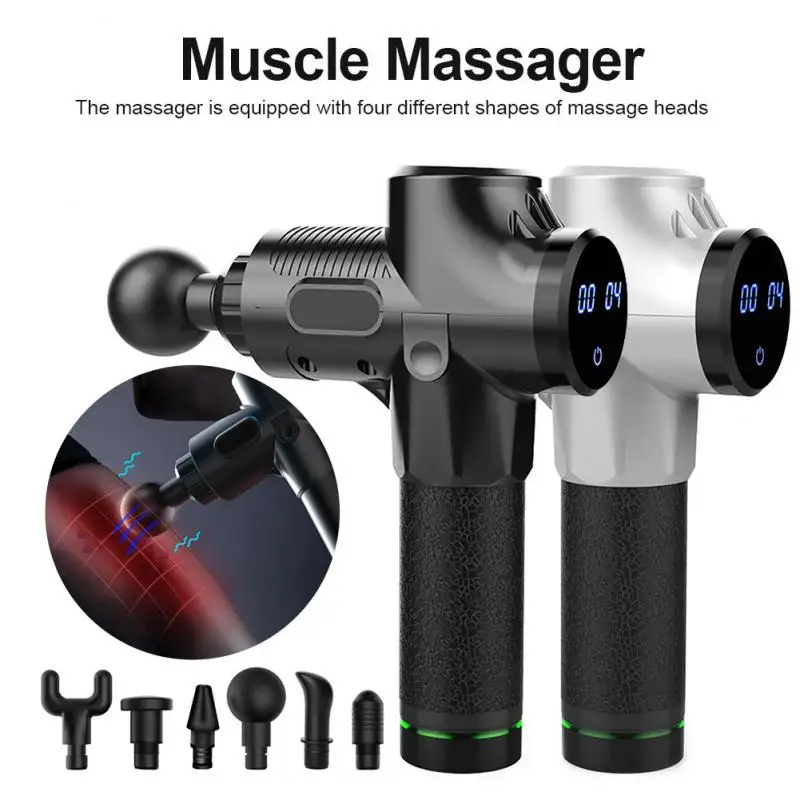 1200-3300r/min Elektrisk Muscle Massager Terapi Fascia Massage Pistol Dybe Vibrationer Muskel Afslapning, Fitness-Udstyr med Taske 9 1