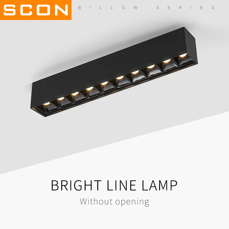 SCON AC85-240V Chip 30cm Linje Lampe LED Spot lys Beton Overflade Monteret i Loftet 1