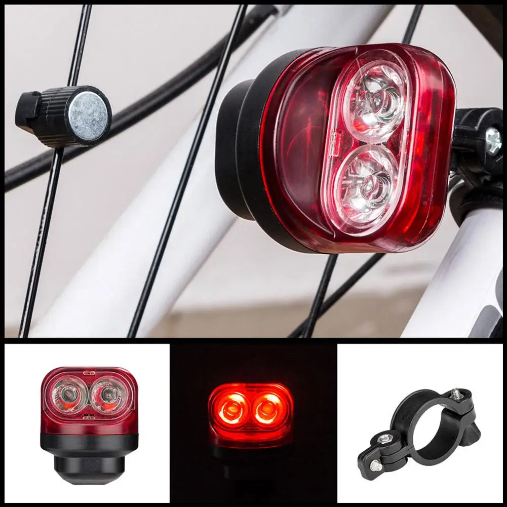 Cykel LED baglygte med egen strømforsyning Magnetisk Induktion Nat Advarsel baglygte Lanterne for cykel-nem at installere 1