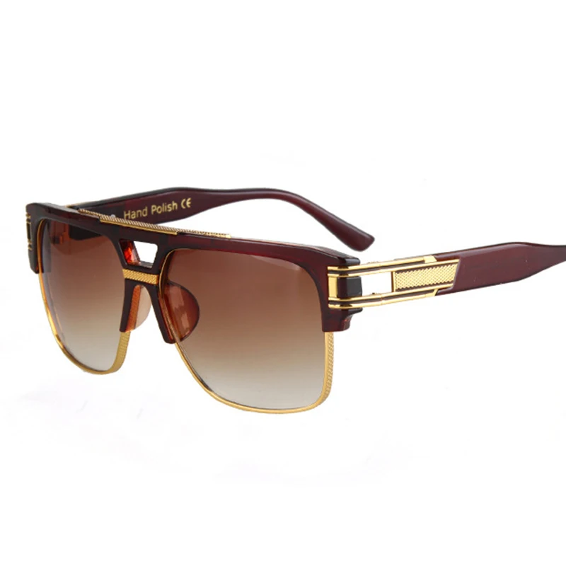 Mode Luksus Solbriller Mænd Kvinder Brand Designer Semi-Uindfattede solbriller Til mænd Damer Kvinder Stor Ramme UV400 Oculos RS007 1