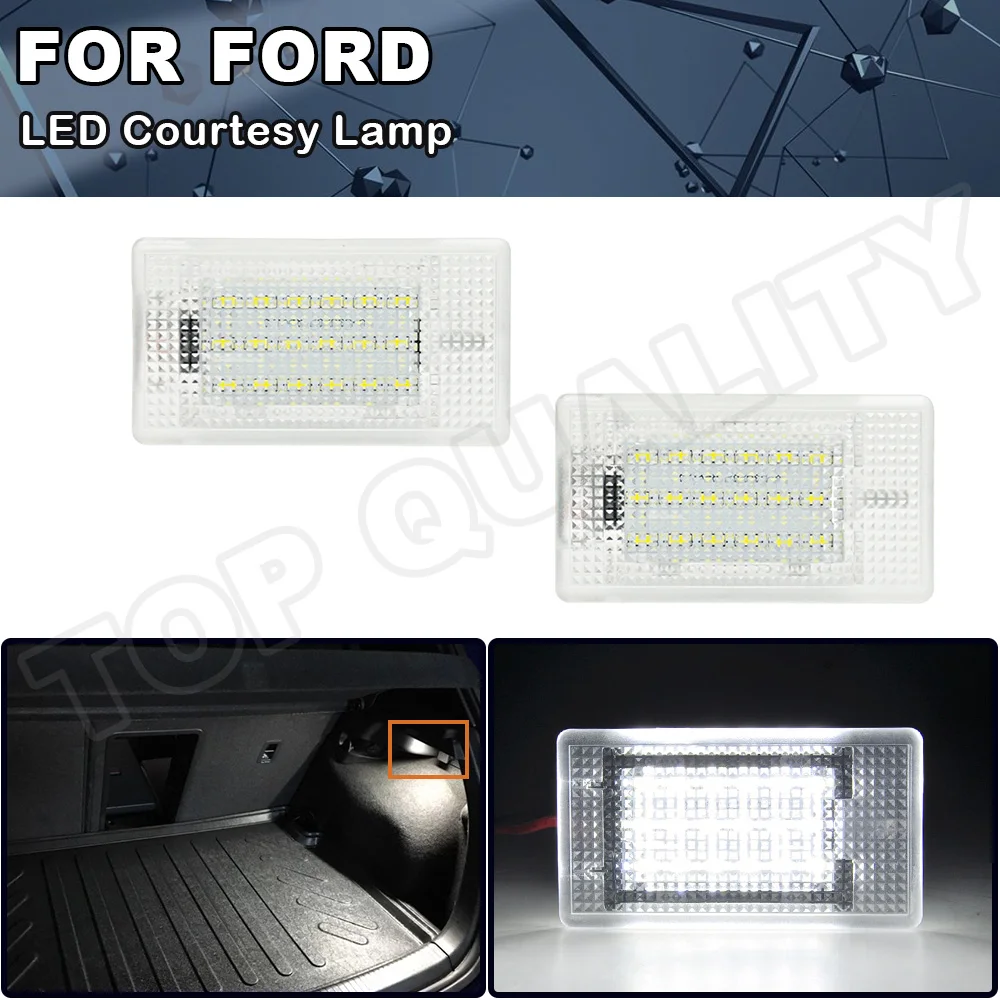 For Ford B-Max C-Max Escort Fiesta Focus Fusion Galaxy Granada Sierra Escort LED Interiør Boot Bagagerum bagagerum Lys 1