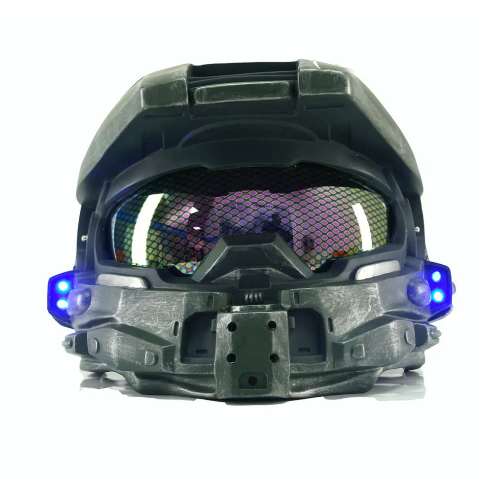 Halo 4 Master Chief Hjelm Spil Cosplay Rekvisitter Cool Hovedet Fuld Hjelm, Maske Halloween Julegave Part Hjelme Med LED Lys 1