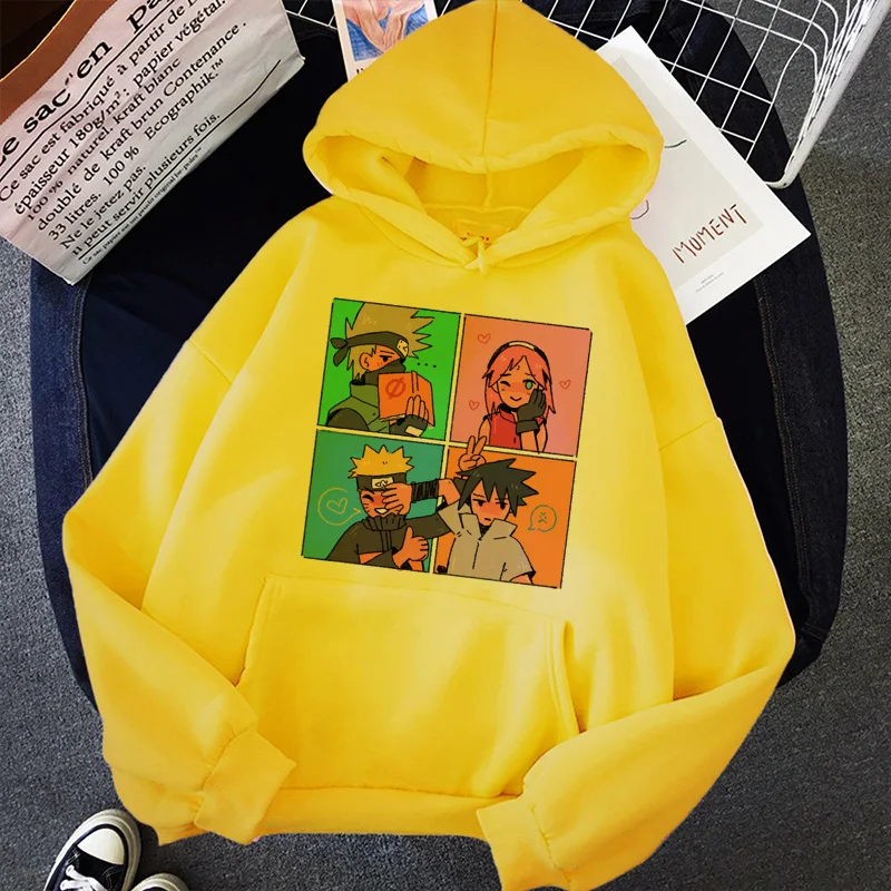 Sweatshirts Kawaii Hunter X Hunter Hættetrøjer Sweatshirt Anime, Manga gule Trøjer Toppe Tøj Sweatshirt Top Hip Hop Sweatshirt 1