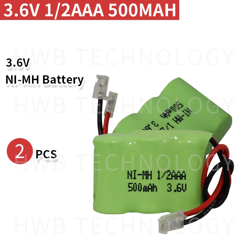 2 STK/masse Nye Ni-MH 1/2AAA 3,6 V 400mAh Ni MH 1/3 AAA Genopladelige Batteri Med Stik Til Trådløs Telefon med Gratis Forsendelse 1