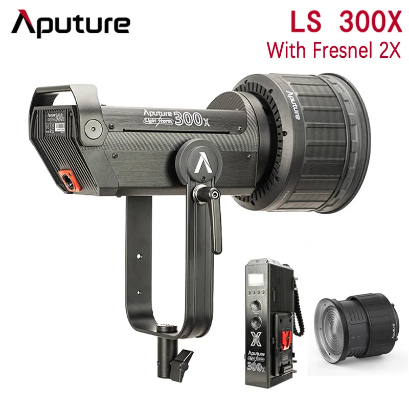 Aputure LS 300X Bi-Color Led Studio Lys Fotografering Trådløs Video Light & Aputure Fresnel 2x Multi-Funktionelle Stedet Linse 1