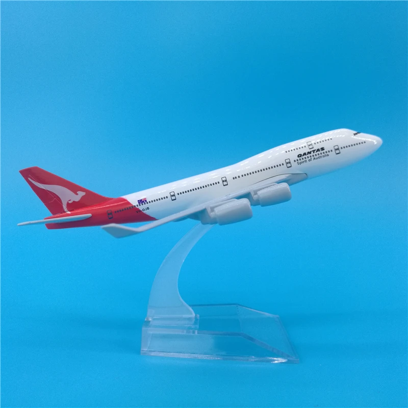 16cm Australien Qantas Airlines Boeing 747 Metal Fly Model Støbt Qantas B747 Fly Model 1:400 Dekoration Gave Legetøj 1