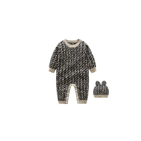 Mode nyfødte dreng piger vinter tøj, varm strik sweater stripe Long sleeve lille barn cardigan bogstav F, Sparkedragt og hat sæt 1