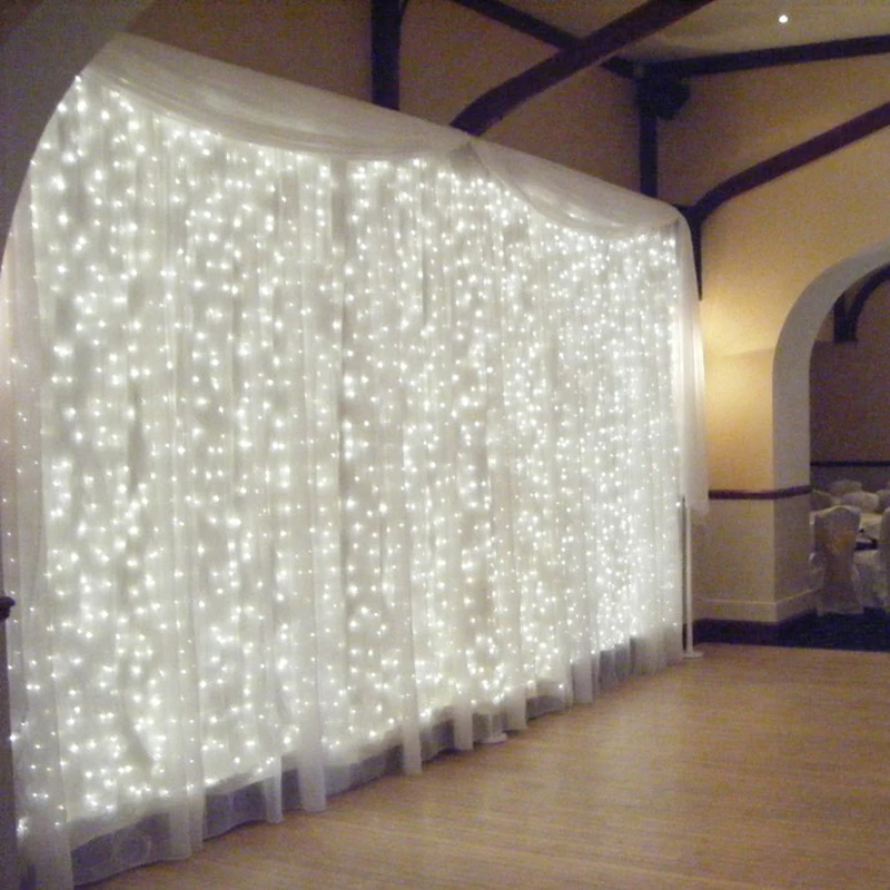 3x1/3x3/6x3m LED Icicle String Lys Jul kulørte Lamper Garland Udendørs Hjem Til Bryllup/Party/Forhæng/Have Dekoration 1