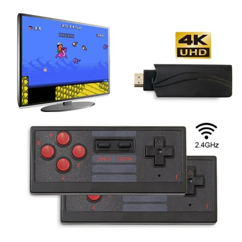 Retro HDMI 4K TV-Box Controller 1080p Video Game Console med Gamepad high-definition-Interface til TV Håndholdte spillekonsol 1