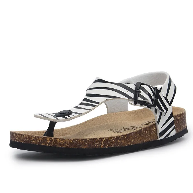 Nyeste Mode Cork Sandaler 2020 Nye Mænd Sommeren Spænde Remmen Fast Stranden Slipper Klip-Klappere Sandaler Sko Flad sort hvid rød 45 1
