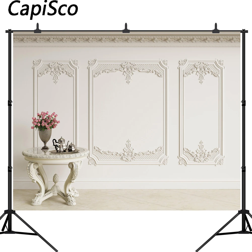 Capisco fotografering baggrund i Europæisk stil, væg indendørs romantisk bryllup tabel blomst baggrund photo studio kamera fotografica 1