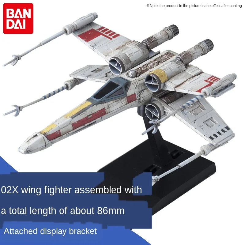 Original Bandai Samlet Model Star Wars Mini Millennium Edition X-Wing Titanium Fighter Indsats Figureals Samling Model Legetøj 1