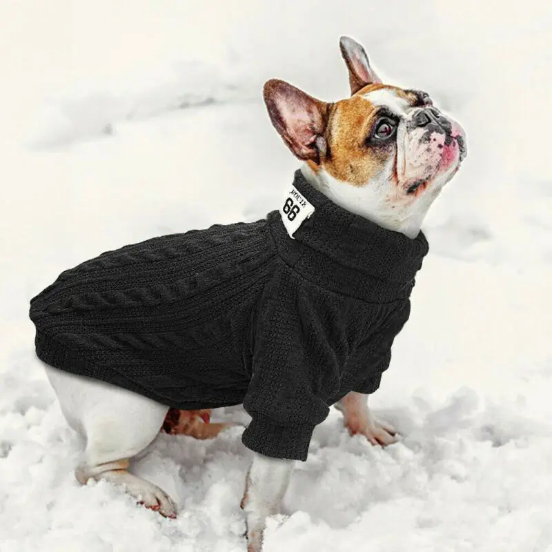 Hund, Kat Turtleneck Sweater Vinter Varme Strikkede Hund Tøj til Små Hunde Chihuahua Tøj Hvalp Pels Jakke Kæledyr Produkter 1