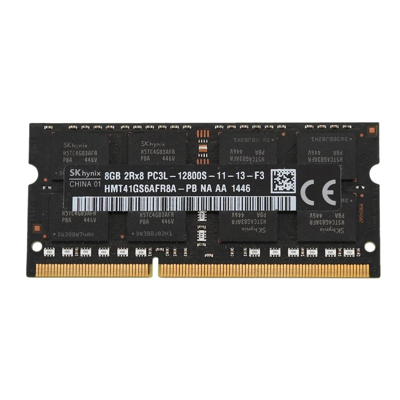 DDR3L 8GB 1600MHz PC3L-12800S RAM-Hukommelse SODIMM Lav Spænding 1.35 V 204-PIN til Bærbar computer Bærbar computer(Sort) 1
