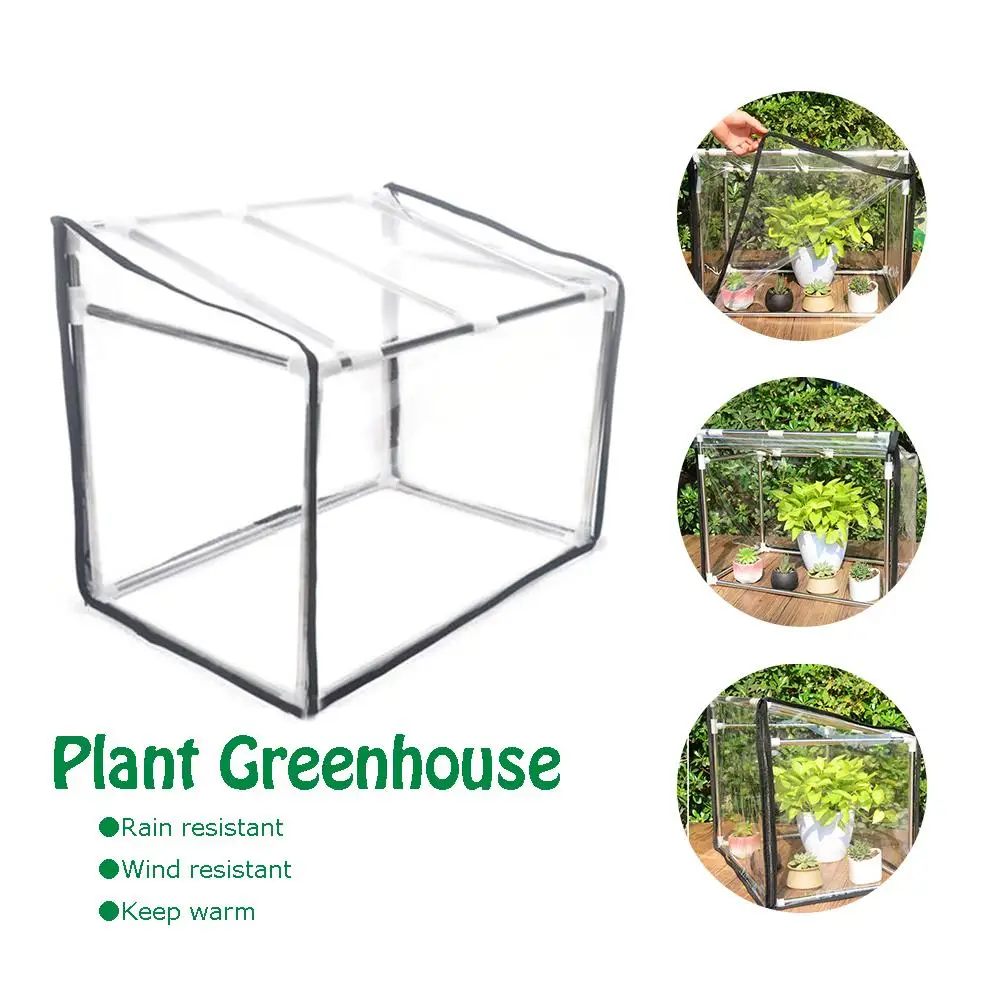 Mini-Planter, Drivhus, Indendørs Udendørs Urtepotte Dække Husly Gennemsigtige Bløde Glas Film Drivhus Til Haven Planter 1