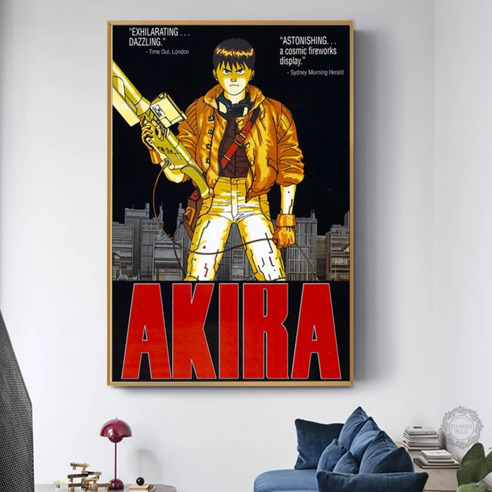 Akira Red Fighting Poster Classic Japanese Anime Home Decoration Prints Wall Art Picture for Living Room quadro cuadros 1