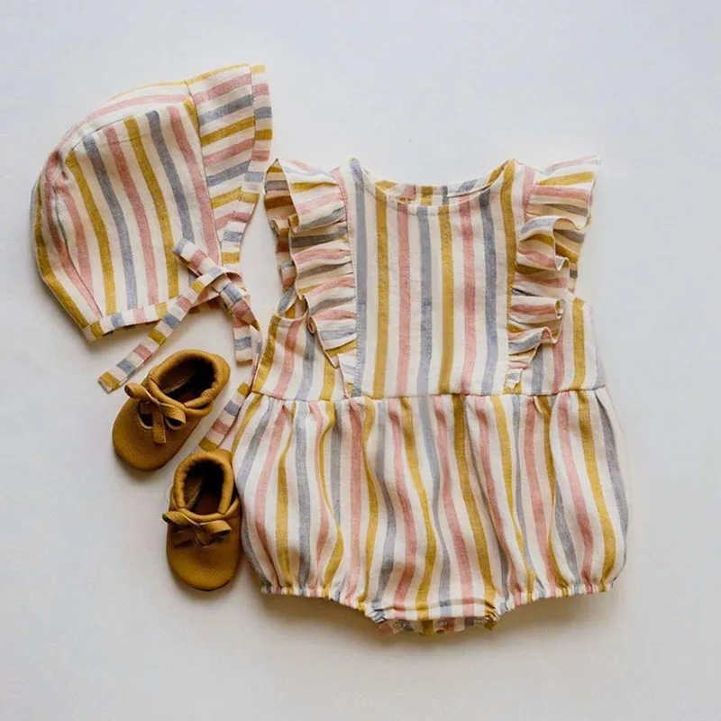 Nyfødte Baby Body Børn Tøj Tvillinger Mode Små Piger, Tøj Buksedragt Piger Tøj, der Passer Linned 0-24M Krop Bebe 1