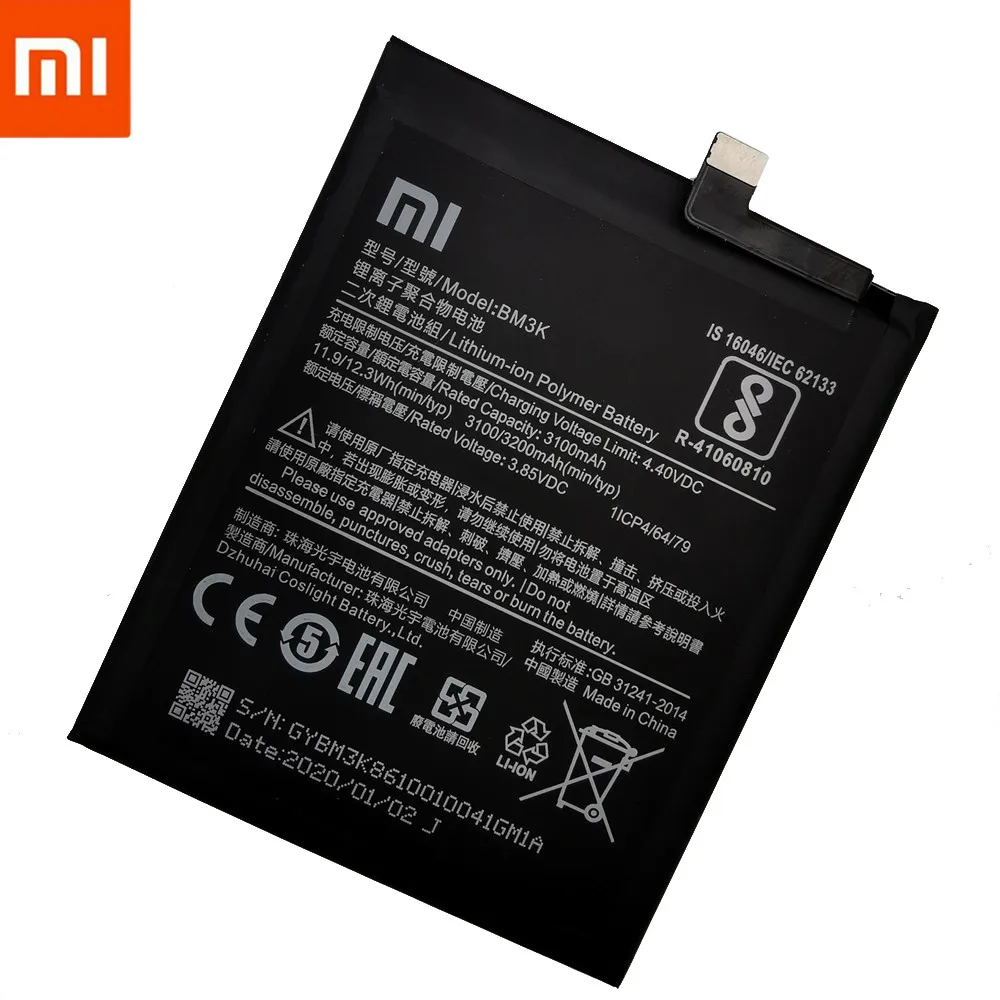 Orginal Xiaomi Telefon Batteri BM3K 3200mAh Høj Kvalitet Batteri til Xiaomi Mi Mix 3 Mix3 Batterier +Værktøjer Kits 1