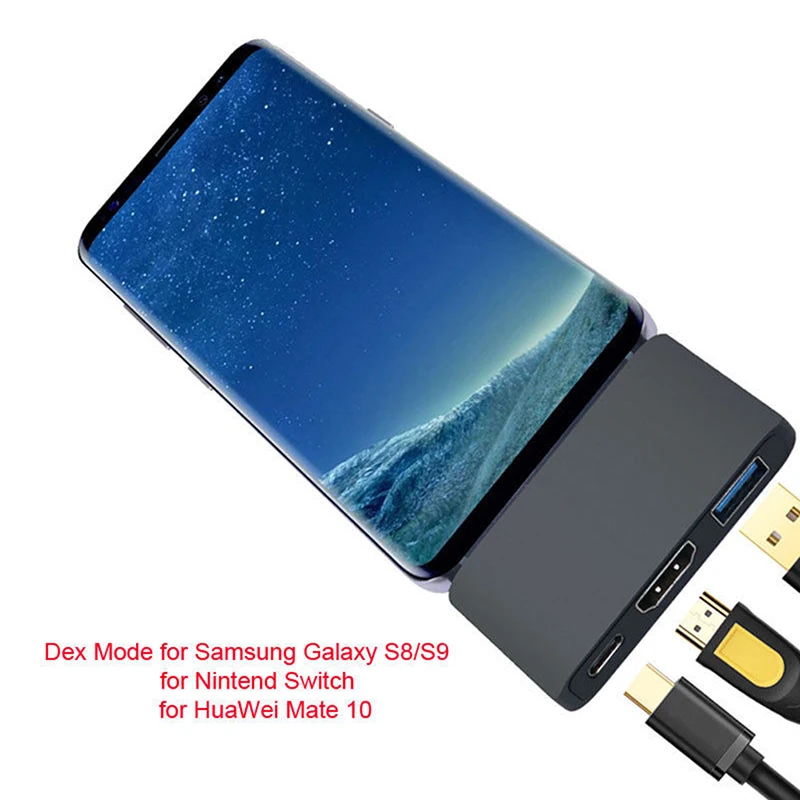 Høj Hastighed USB3.1 Type C-Hub Til HDMI HDTV Adapter Konverter Støtte Dex-Tilstand Til Macbook Samsung S8/S9 Nintend Skifte PD 1