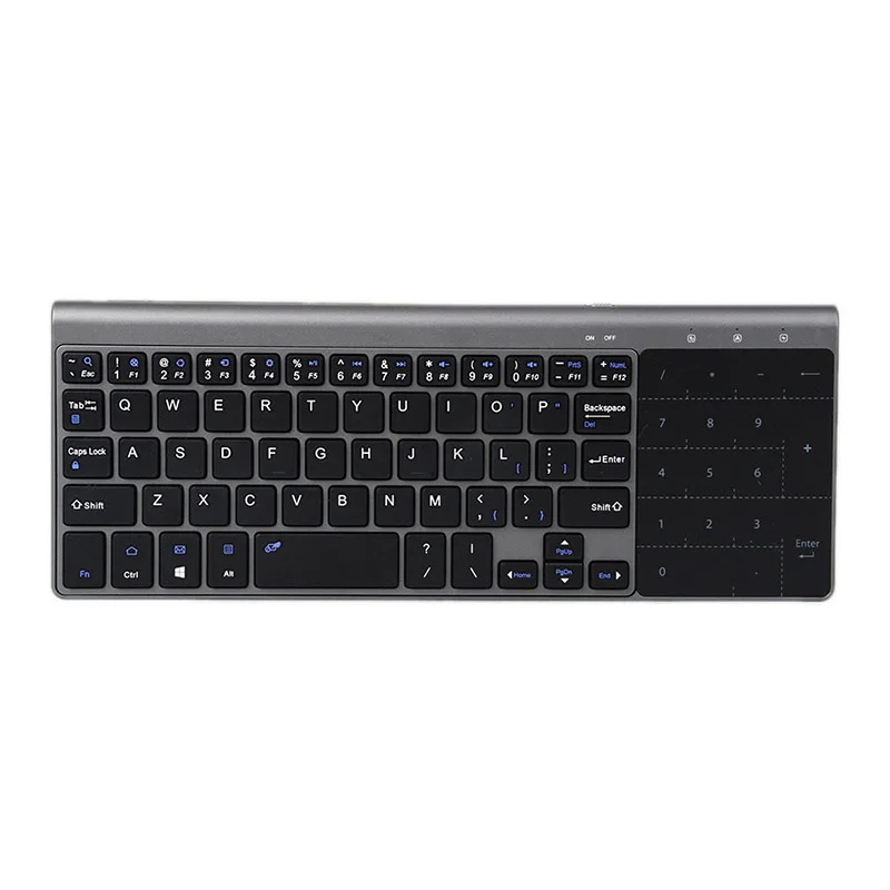 Varmt!For Windows-PC 59 Nøgler -RA16 teclado gamer Trådløse Mini-2,4 G Tastatur Med Numpad Og Touchpad ' en HTPC Tastaturer 1