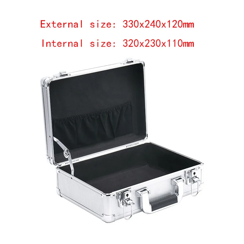 Aluminium Værktøjskasse Stødsikkert Værktøj Tilfælde Bærbart Udstyr Instrument Tilfælde Luftfart Tilfælde Fil Offentlig Kasse Med Skum 1