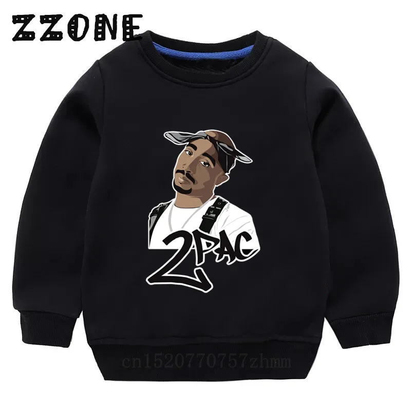 Børn Hættetrøjer Børn Tupac 2pac Print Hip Hop Sweatshirts Baby Bomuld Pullover Toppe Piger Drenge Efteråret Tøj,KYT287 1