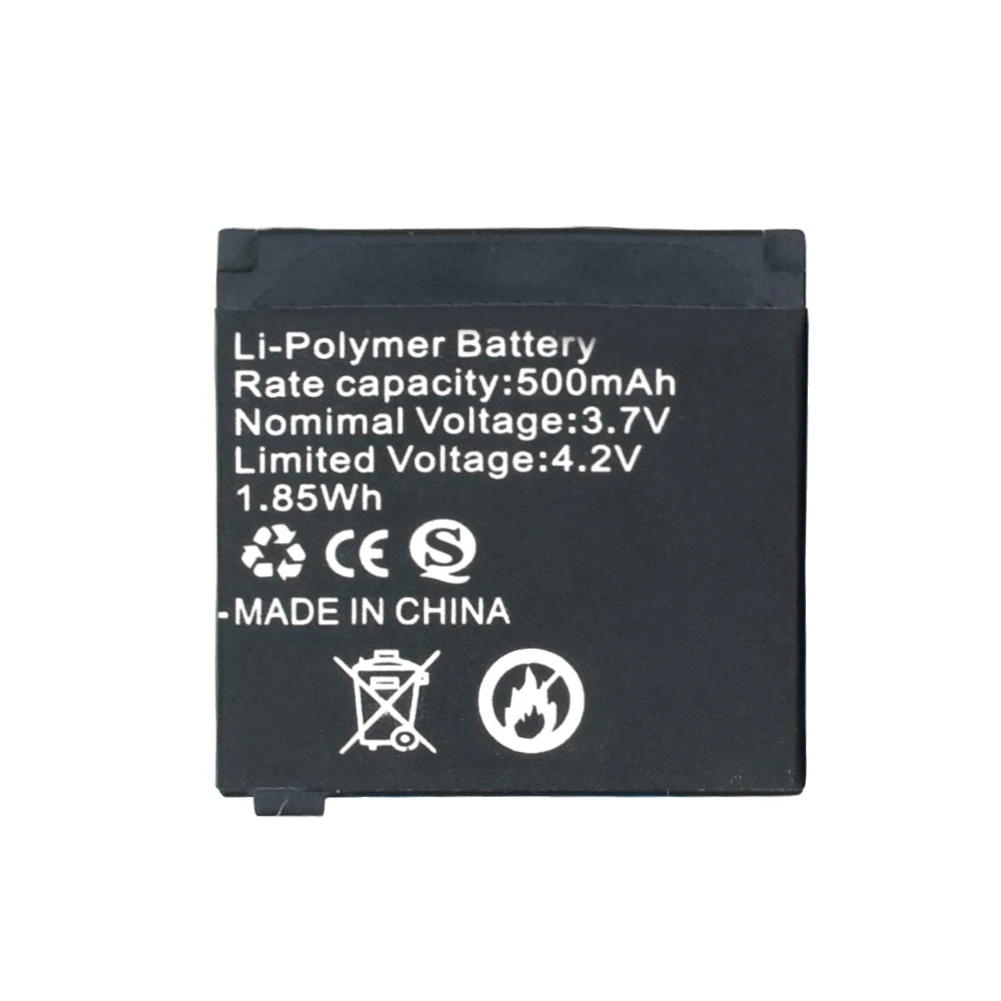 For Q18 Smart Ur 2 Stykker 3,7 V Genopladeligt Li-ion-Polymer-Batterier 500mA Lithium Li-po Batteri Smartwatch Erstatte 1