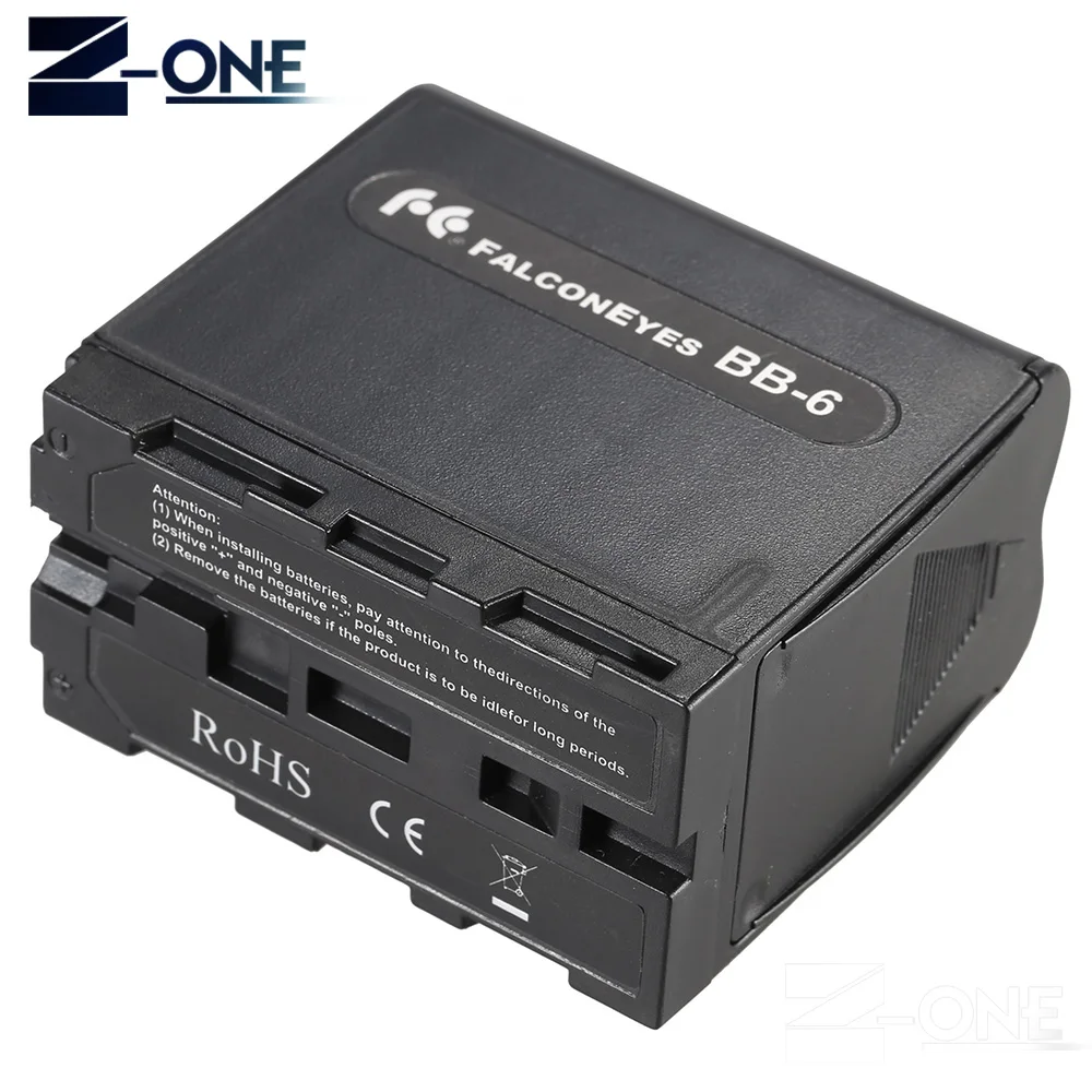 BB-6 6stk AA batterier Pack Batteriet Holder Strøm som NP-F NP-970 Serie Batteri til LED Video Light Panel / Skærm 1
