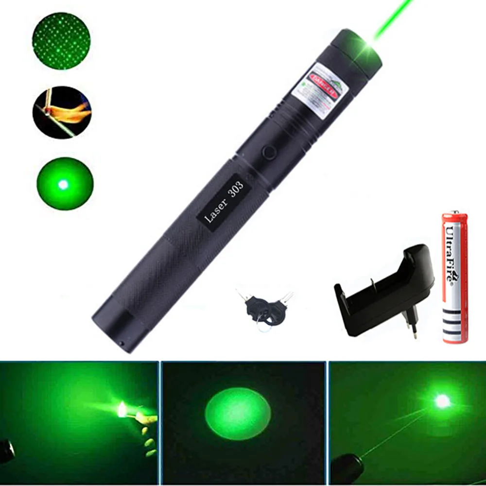 Jagt Grøn lilla rød laser pointer, Laser-Syn, højde 10000 m 532nm Kraftig Justerbar Fokus Lazer med Brændende laser 303 1