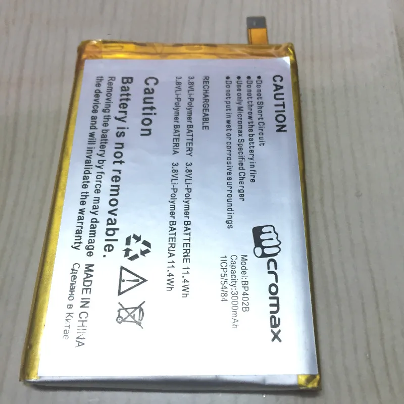 3000mAh batteri for Micromax BP402B Lærred Spark 2 Q391 Batterier + track kode 1
