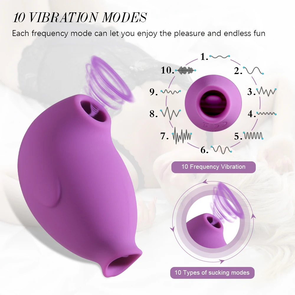 Vagina Sugende Vibrator Sex Legetøj til Kvinder G-punktet, Klitoris Stimulator Sucker Tungen Slikke Sugende Vibratorer Erotisk Legetøj Sort 1