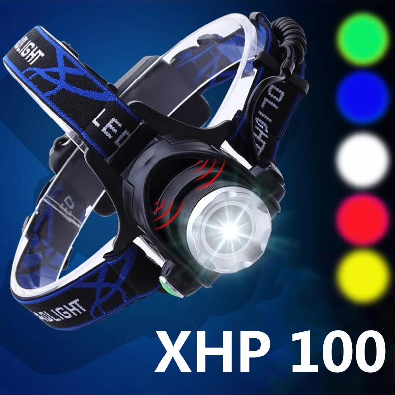 XHP100 Krop, Bevægelse Sensor-LED-Lygten, Lygten, Camping USB-Genopladelig Lommelygte Hoved Lys Brænder Lampe Hvid og Gul Farver 1