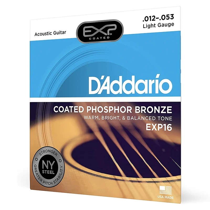 D ' addario EXP16 Akustisk Guitar Streng Belagt Phosphor Bronze Stål Perlerække Af Daddario Serie For Guitar Tilbehør EXP 16 String 1
