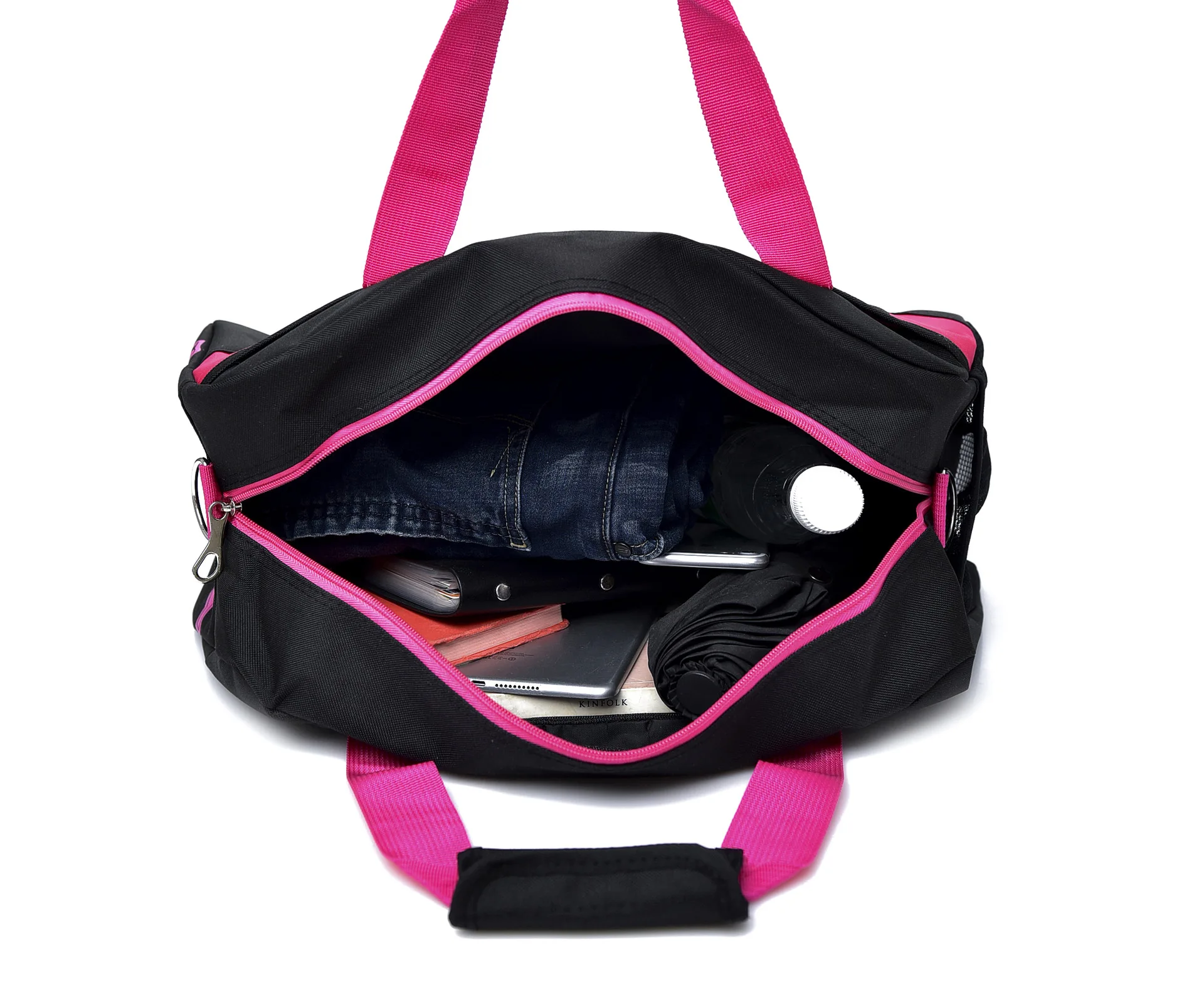 Trænings-og Nylon Bogstaver Weekend Duffel Taske Mode Afslappet Mænd, Kvinder, Sport damer Carry På Bagage Duffle Taske rejsetasker 1