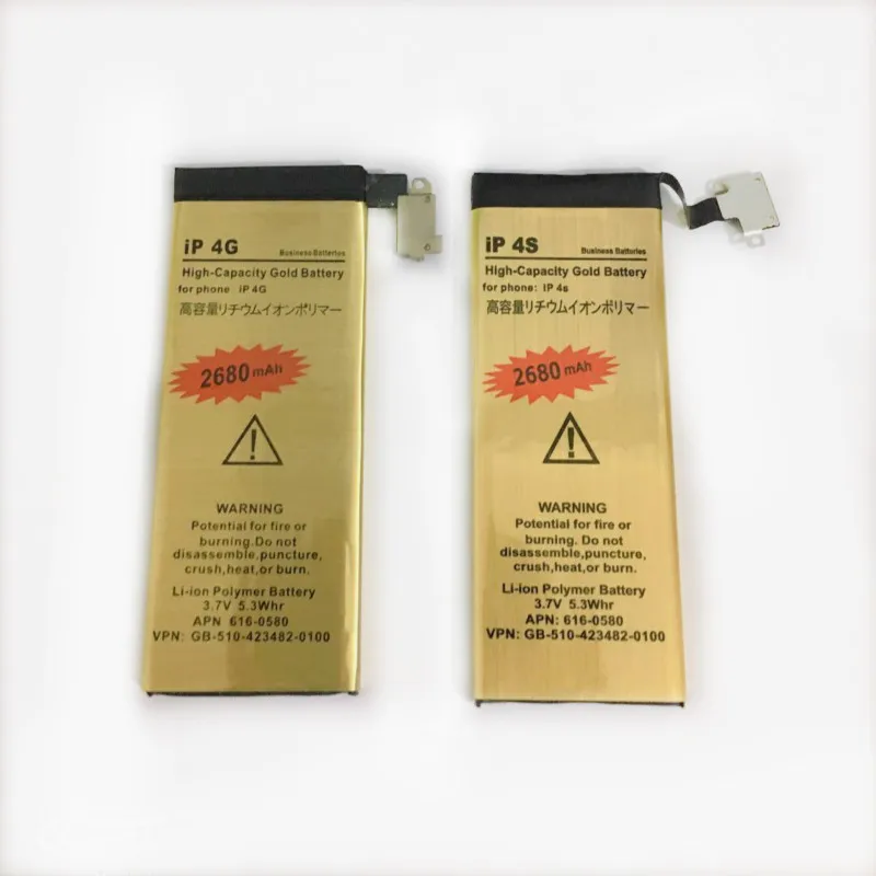 Høj Kapacitet 2680mah Guld Batteri Til iPhone 4, iPhone 4S-Batteriet Med Gratis Værktøjer 1