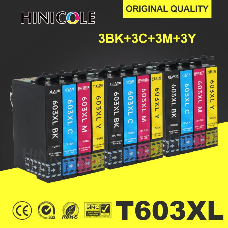 Hinicole 603XL Kompatibel t603xl Blækpatron til Epson Expression Home XP-3100 XP-4100 XP-2100 XP-2105 XP-3105 XP-4105 Printer 1