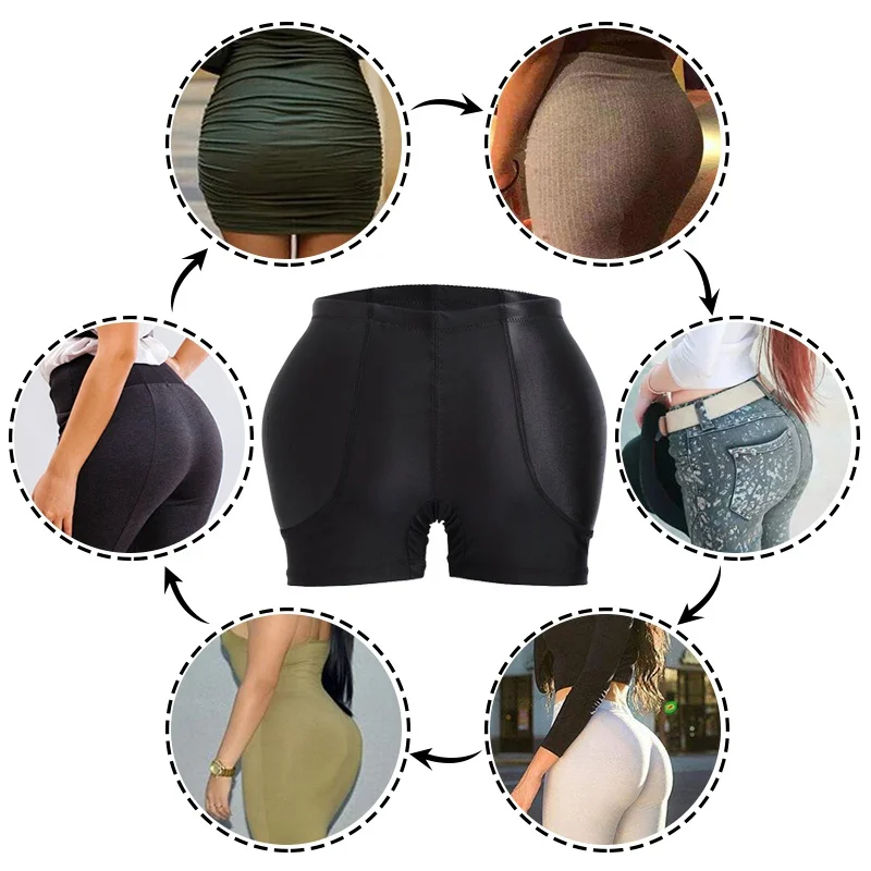 Kvinder Polstret Seamless Body Shaping Trusser Balder Ekstraudstyr Undertøj, Shorts Solid Farve 1