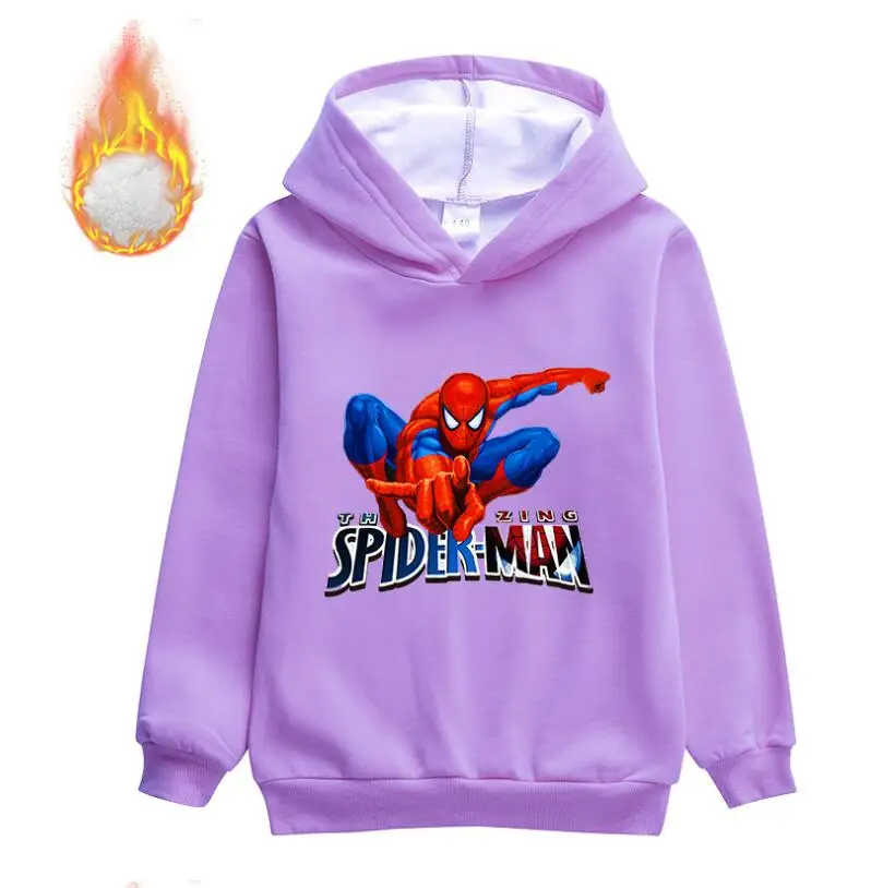 Disney Toddler Drenge Spiderman vinter Tykke tøj baby velour sweatshirt Tøj børn hoody drenge varm cashmere Trøjer Toppe 1